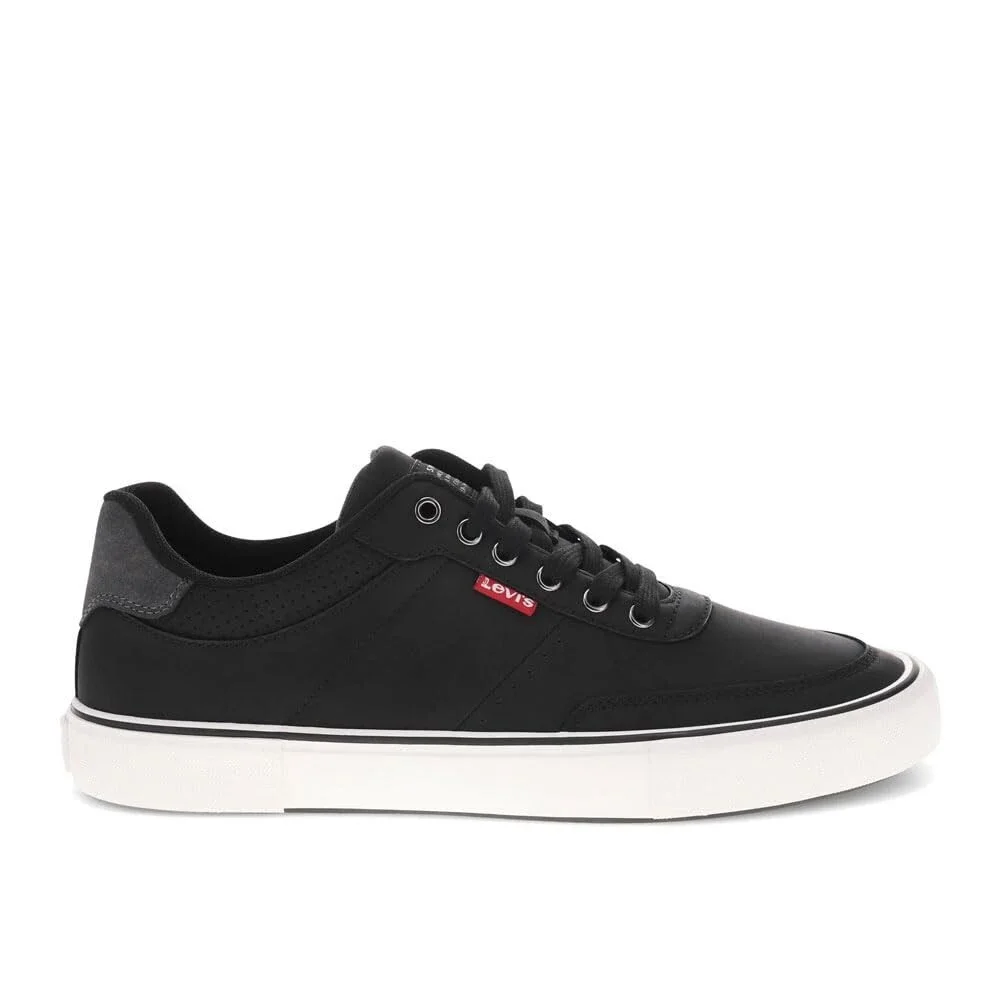 Levi's Munro UL Sneakers Men's 8.5 M Black Leather Lace Up Casual Shoes Hawk2997